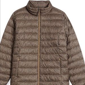 Leopard print puffer jacket size 5x (26w-28w)